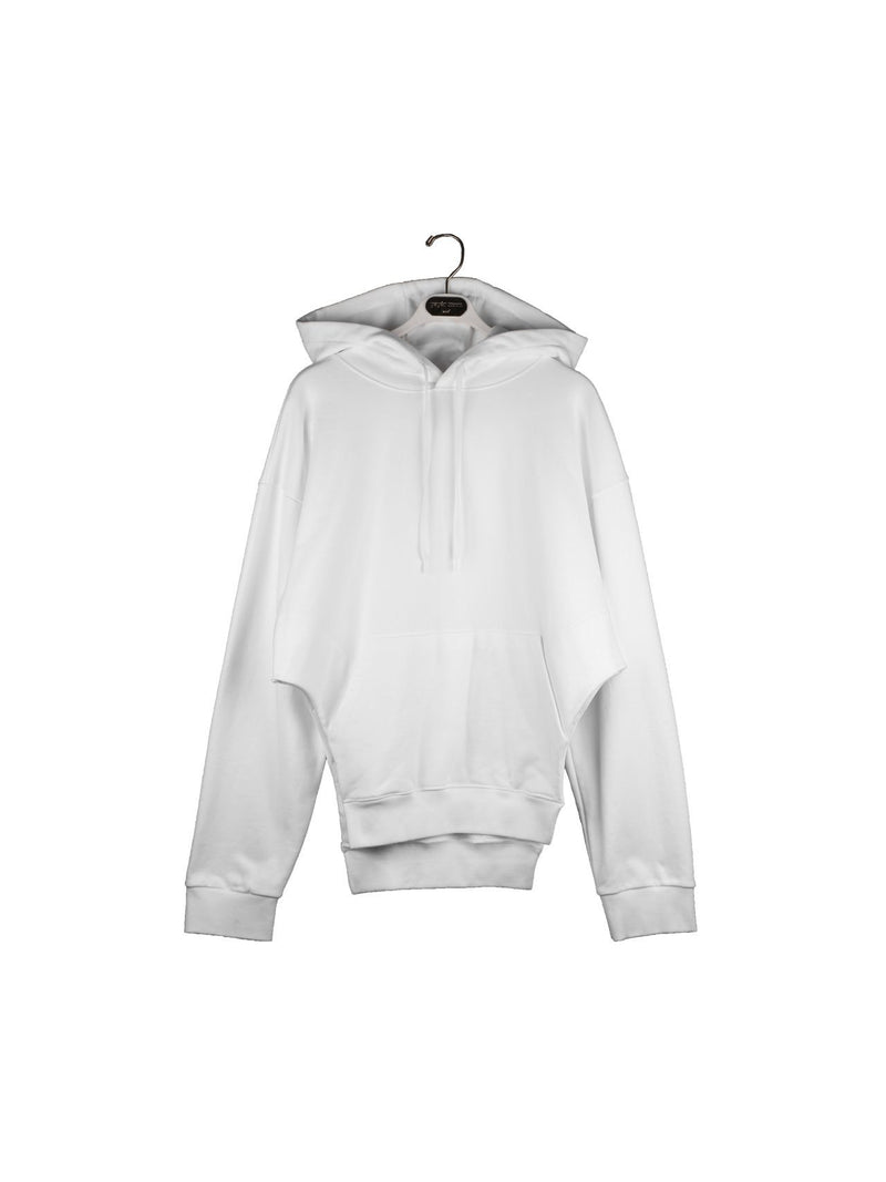 SIDE CUT OUT UNBALANCED COTTON HOODIE – MINUSEY
