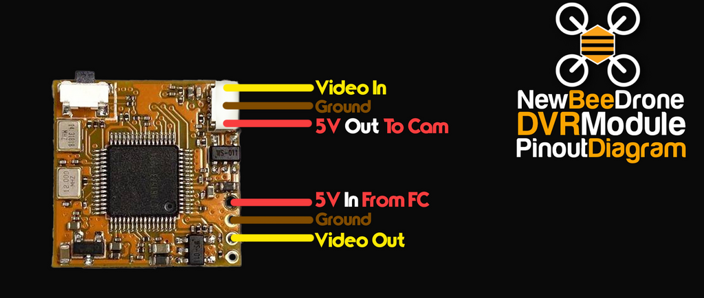 適用於 Whoop FPV 無人機的 NewBeeDrone DVR 模組