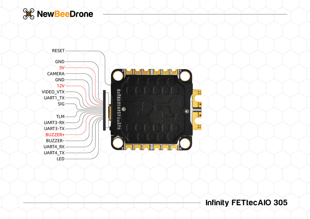 NewBeeDrone X FETTec InfinityAIO G4 Flight Controller MPU6000 45A 3-6S