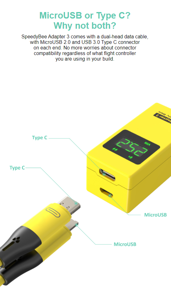 SpeedyBee Adapter 3 Features and Specifications