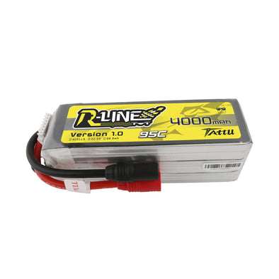 Tattu R-Line 4000mAh 95C 6S1P Lipo Battery Pack With AS150+AS150 Plug For Xclass Cinelifter