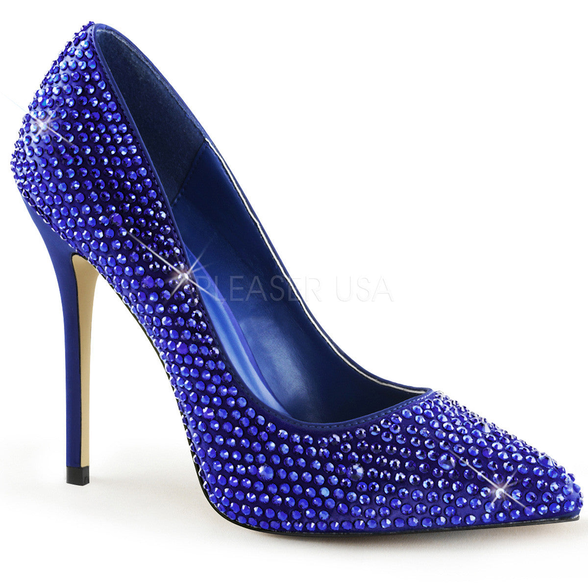 Fabulicious AMUSE-20R Blue Rhinestone 