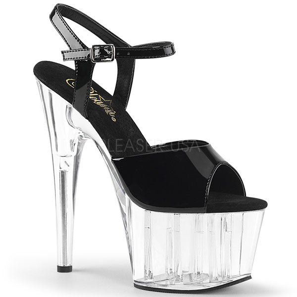 clear bottom platform shoes