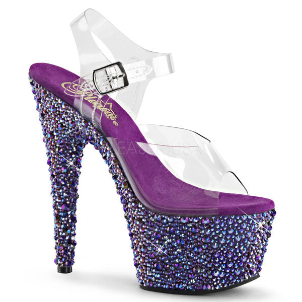 purple rhinestone sandals