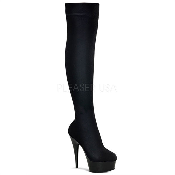 black velvet knee high boots