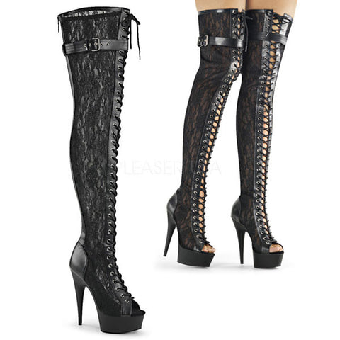 pleaser buckle boots
