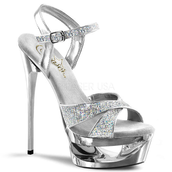 silver high heel platform sandals