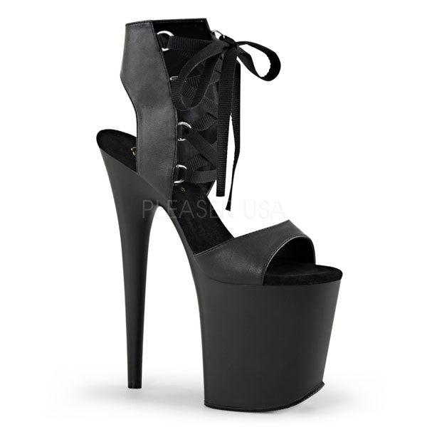 pleaser lace up heels