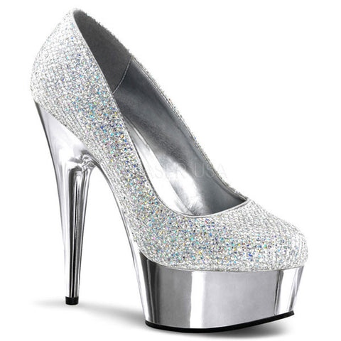 chrome high heels