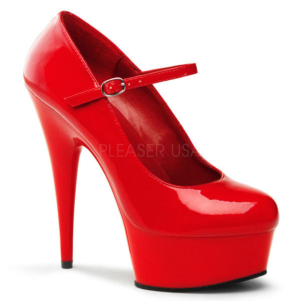 red pleaser heels