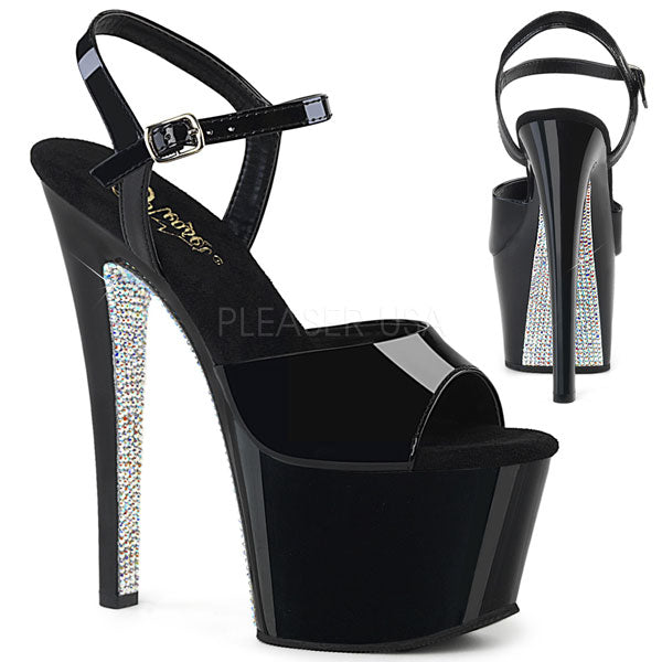 pleaser rhinestone heels