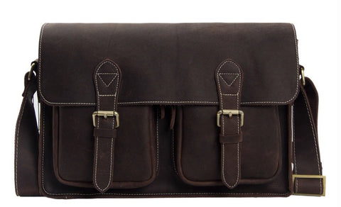 men leather messenger bag