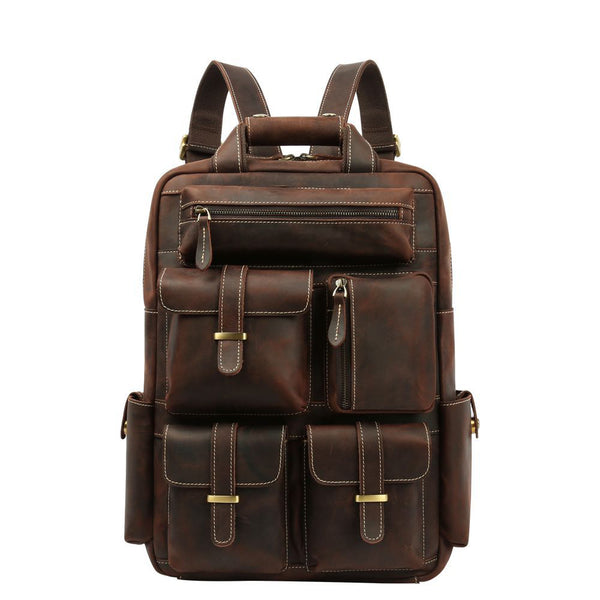 Handmade Mens Leather Backpack, Vintage Backpacks for Men, Designer Ba ...
