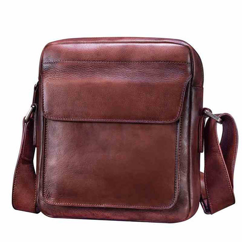 Vintage Retro Look Genuine Leather Messenger Bag High Quality Crossbod ...