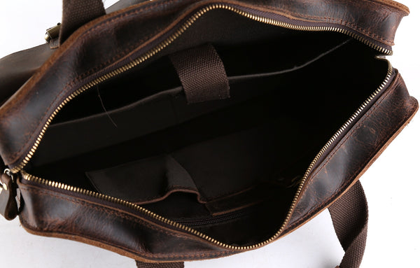 Vintage Brown Leather Briefcase, Men Messenger Bag, Laptop Bag 7035B-1 ...