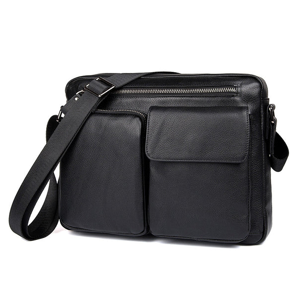 Top Grain Genuine Leather Mens Briefcase Business Messenger Bag New Fa ...
