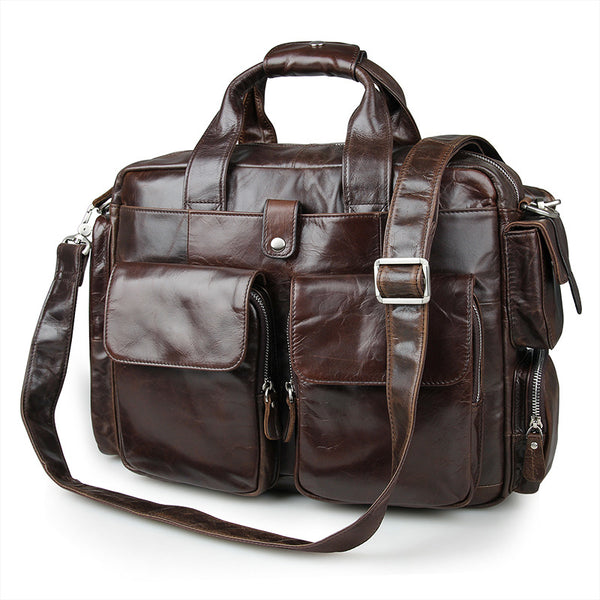 Best Vintage Laptop Messenger Bag Briefcase Men Leather Bags Side Bags – ROCKCOWLEATHERSTUDIO