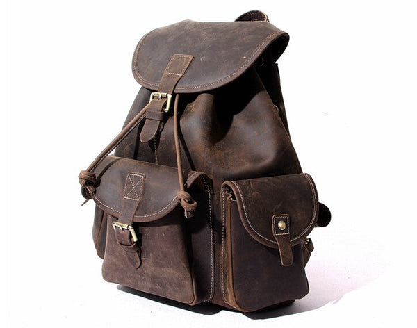 Vintage Designer Backpacks Mens Leather Backpack Purse – ROCKCOWLEATHERSTUDIO