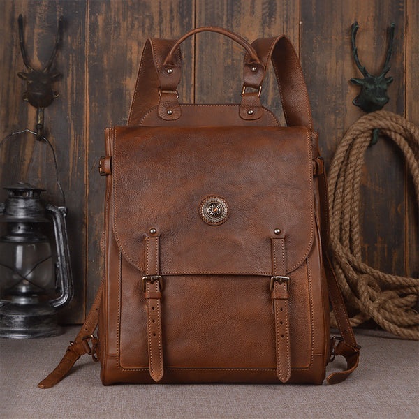 Handmade Leather Backpack Purse, Womens Leather Backpack, Travel Backp – ROCKCOWLEATHERSTUDIO