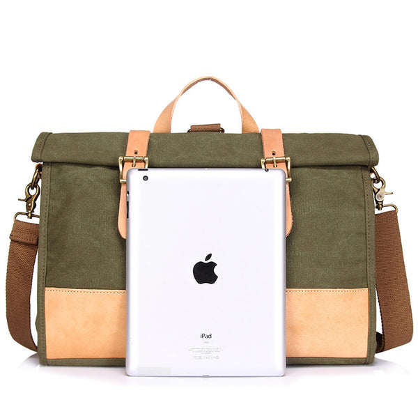 multifunctional canvas messenger bag