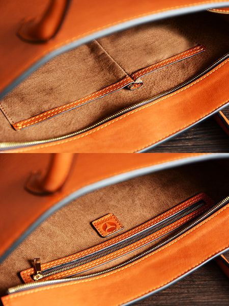 veg tan leather bag