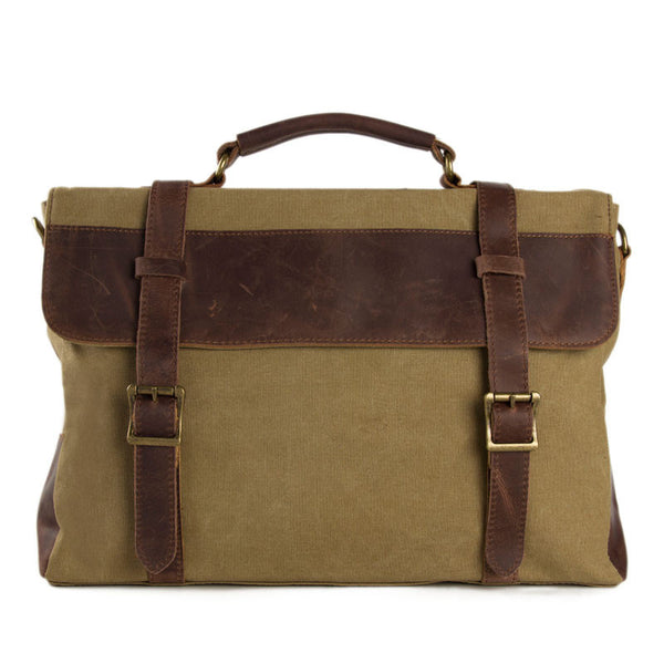 canvas and leather satchel bags
