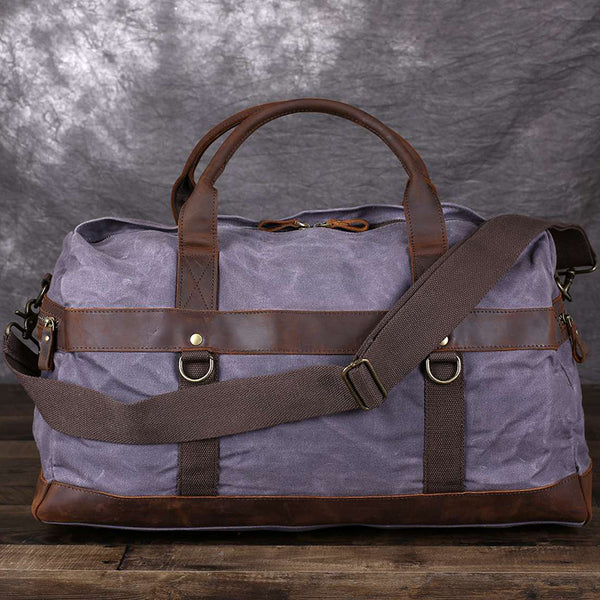 Canvas Travel Bag Waxed Canvas Duffle Bag Men Weekender Bags Gym Bags ...