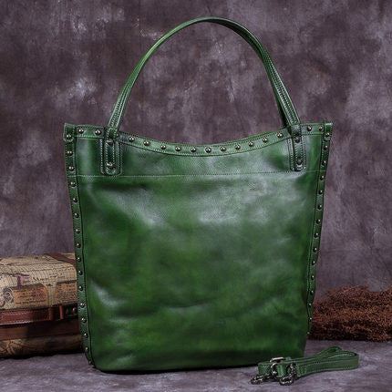 Handmade Full Grain Leather Women Tote Bag, Shopper Bag, Handbag A0050 – ROCKCOWLEATHERSTUDIO