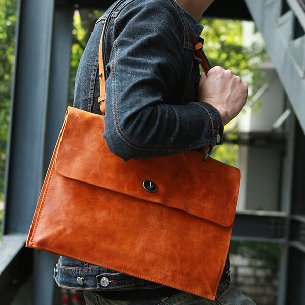 mens tan messenger bag