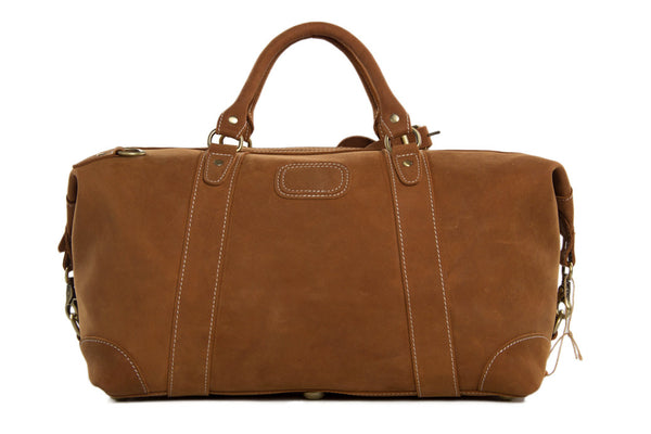Vintage Brown Genuine Natural Leather Overnight Bag – ROCKCOWLEATHERSTUDIO