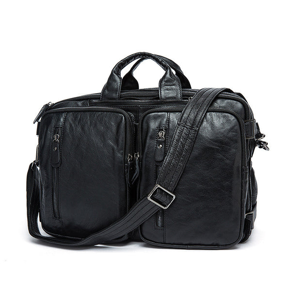 Top Grain Backpack, Leather Messenger Bag, Multi-Functional Shoulder B – ROCKCOWLEATHERSTUDIO