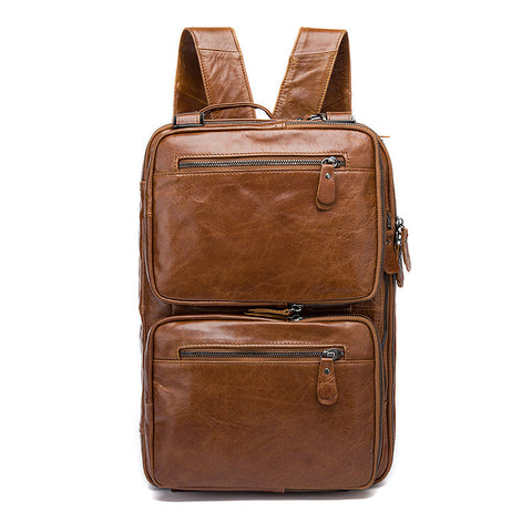 Vintage Leather Backpack College Backpacks School Backpack ...