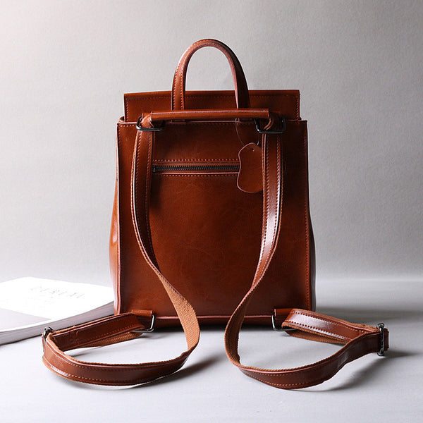 leather backpack handbags women's
