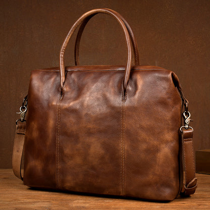 leather tote bag with shoulder strap