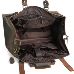 Vintage Style Large Crazy Horse Leather Duffle Bag – ROCKCOWLEATHERSTUDIO