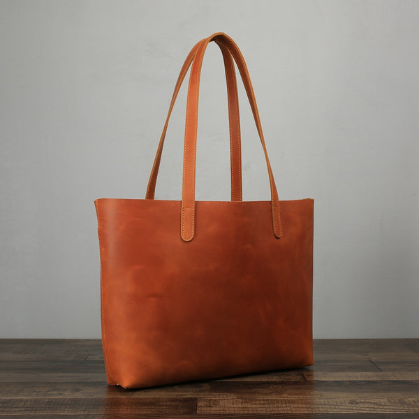 Handmade Women Fashion Leather Tote Bag, Vintage Shoulder Bag, Shopper ...