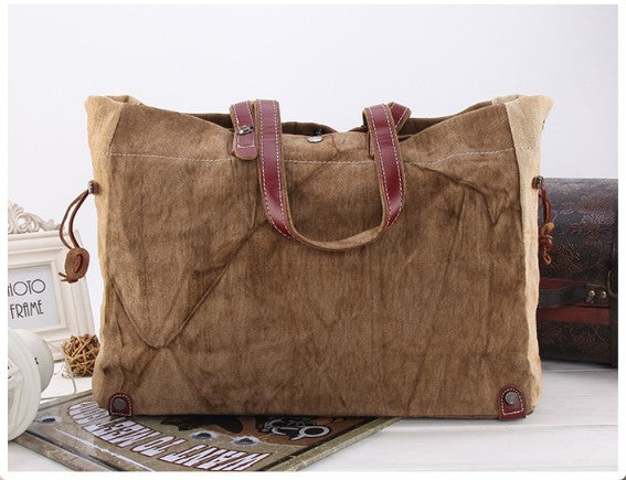 canvas leather purse