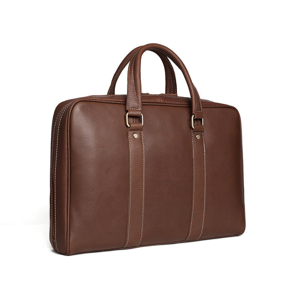 Handmade Full Grain Leather Briefcase, Men Leather Bag ...