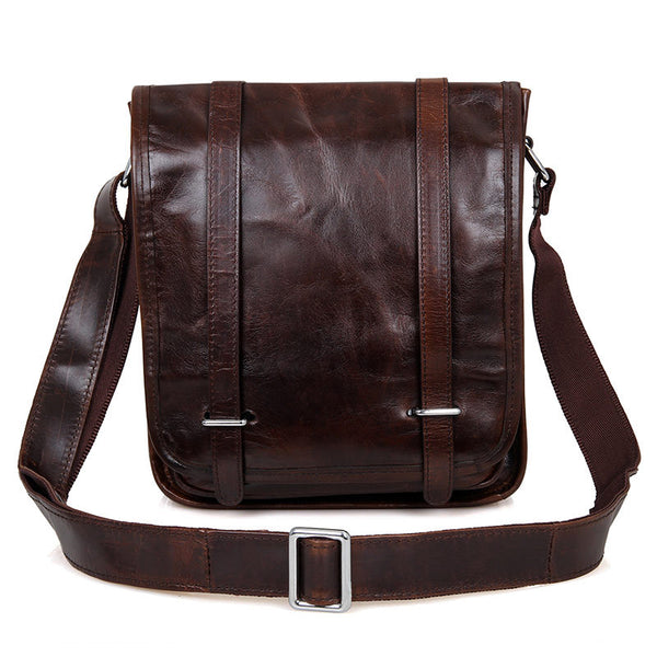 Handmade Top Grain Leather Messenger Bags Men&#39;s Shoulder Bags Leather – ROCKCOWLEATHERSTUDIO