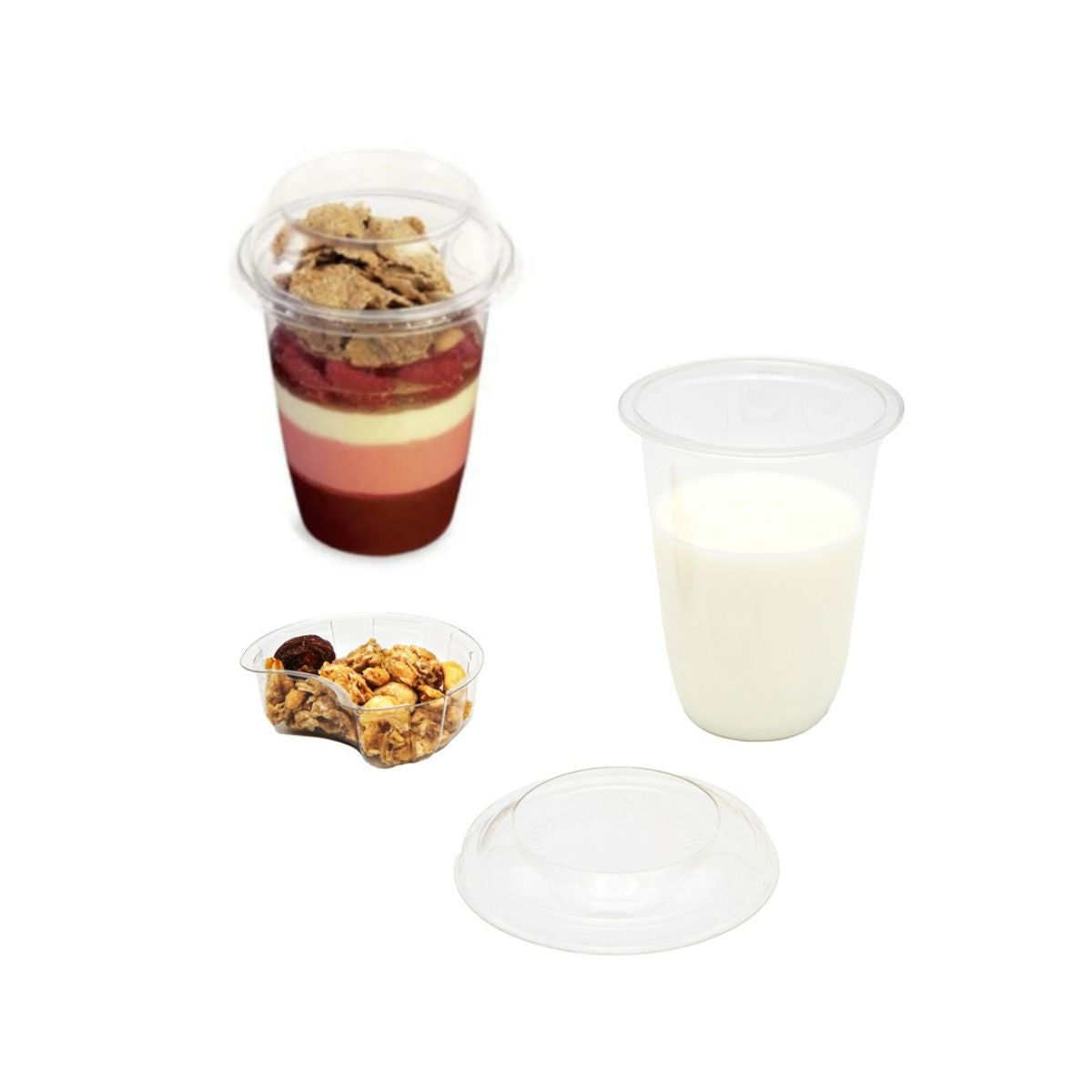 Bicchieri con inserto e coperchio per dolci e yogurt - Asporto e