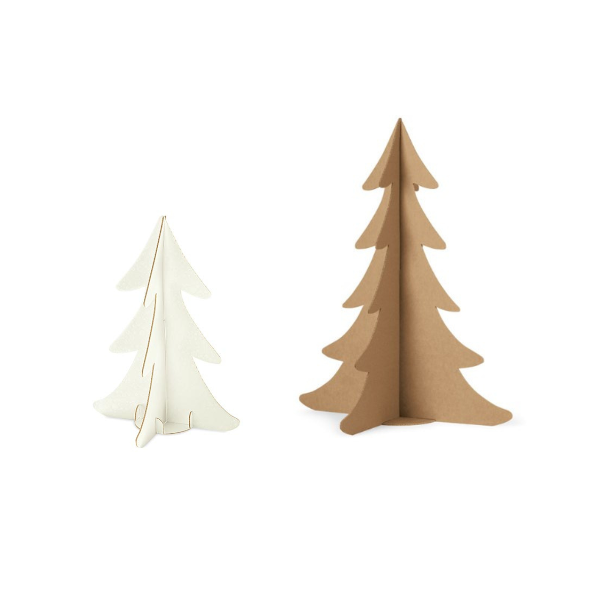 Albero di natale in cartone da € 2,7 + Iva - bianco alto 35.5cm (1pz)