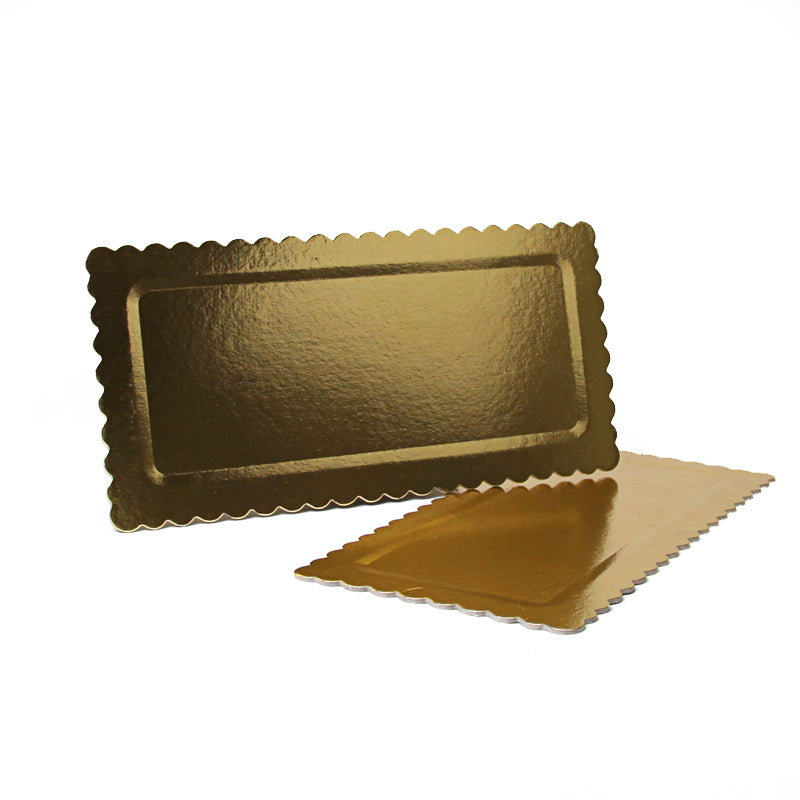 Vassoio Sottotorta Rettangolare in cartone Premium color oro a due