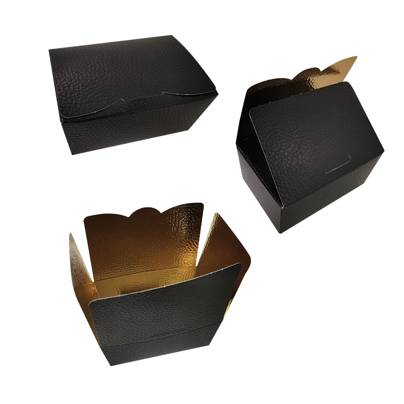 20 pz Scatole pasticceria nera interno oro € 0,45 Cad + Iva Imballaggi360. com