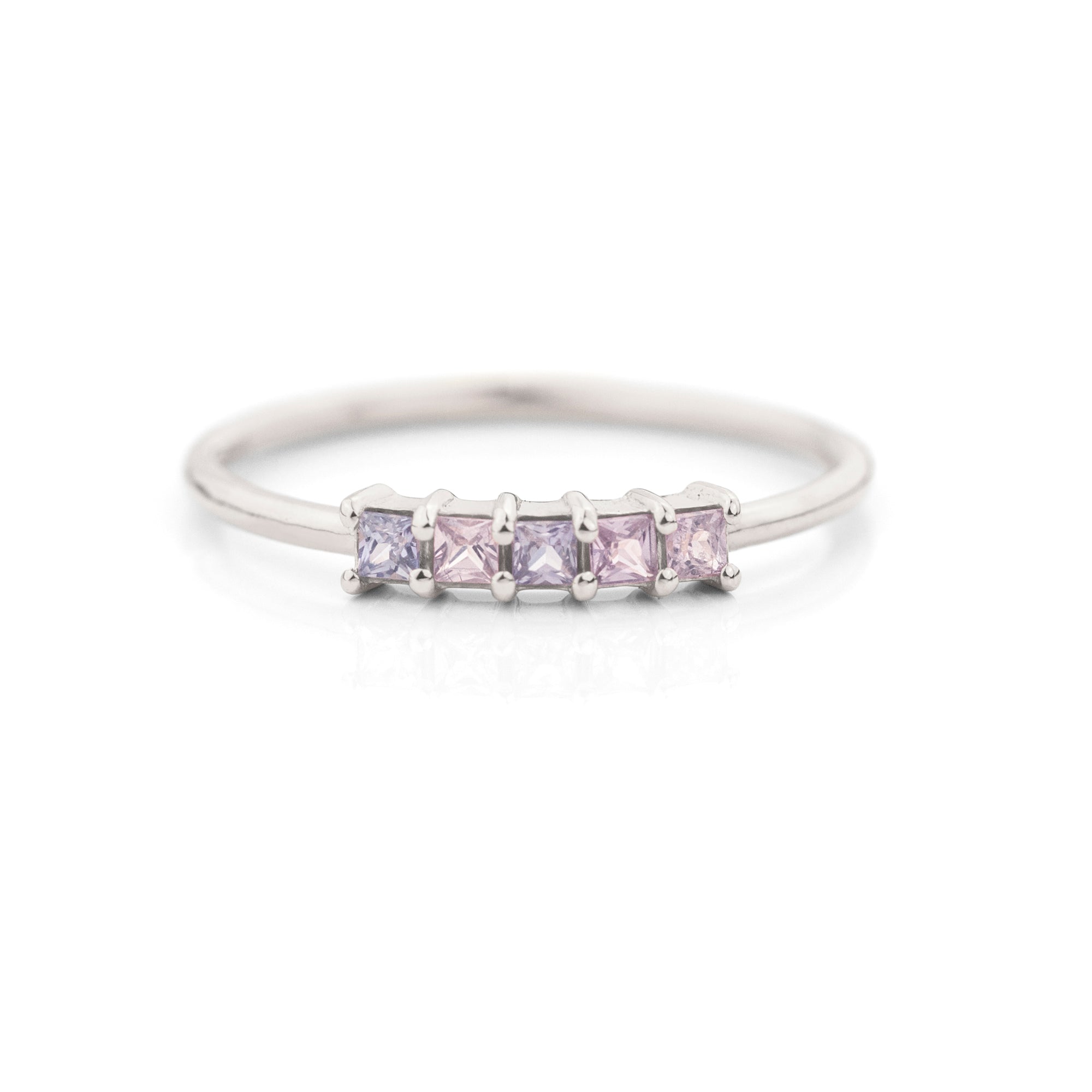 Five Lavender Sapphire Ring