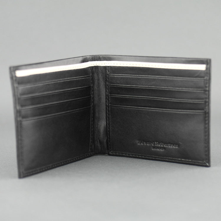 Edward Robertson London black goat leather wallet card holder ...