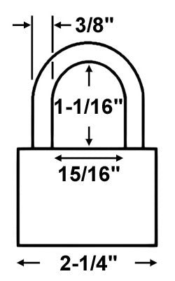 Master Lock 1525 Combination Padlock 1-7/8in (48mm) wide 3/4in tall sh —