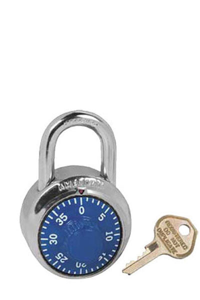 blue combination lock