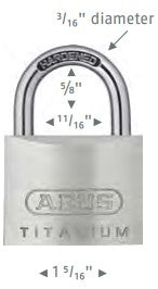 Cadenas ABUS 54TI/35 en aluminium spécial TITALIUM