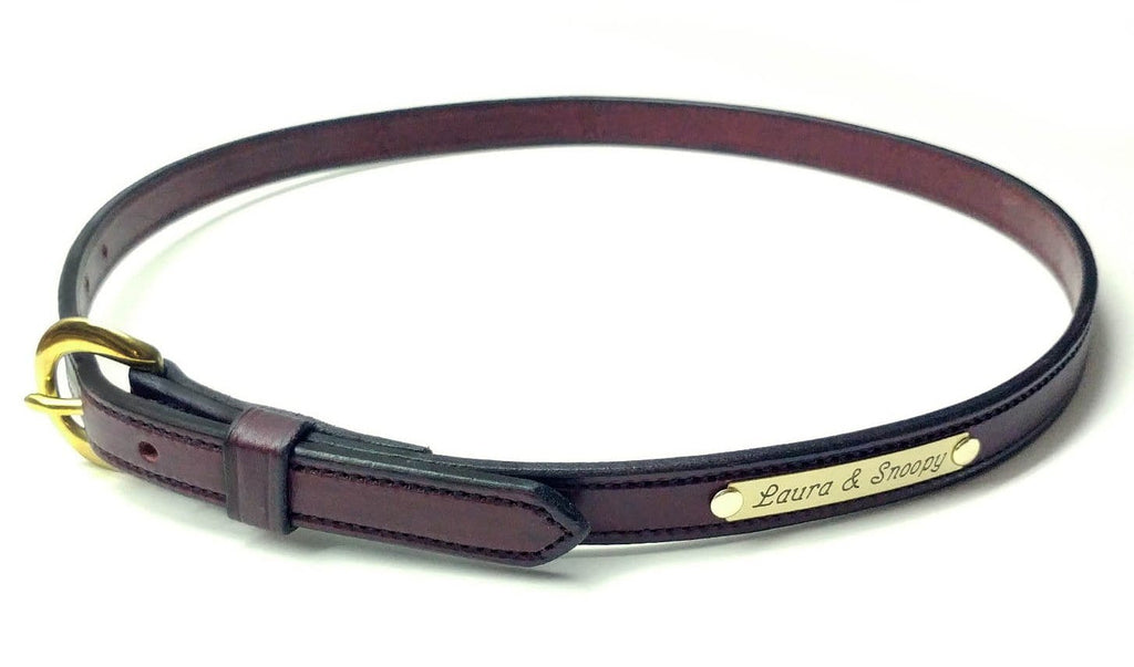 Equestrian Leather Belt With or Without Custom Engraved Solid Brass ...