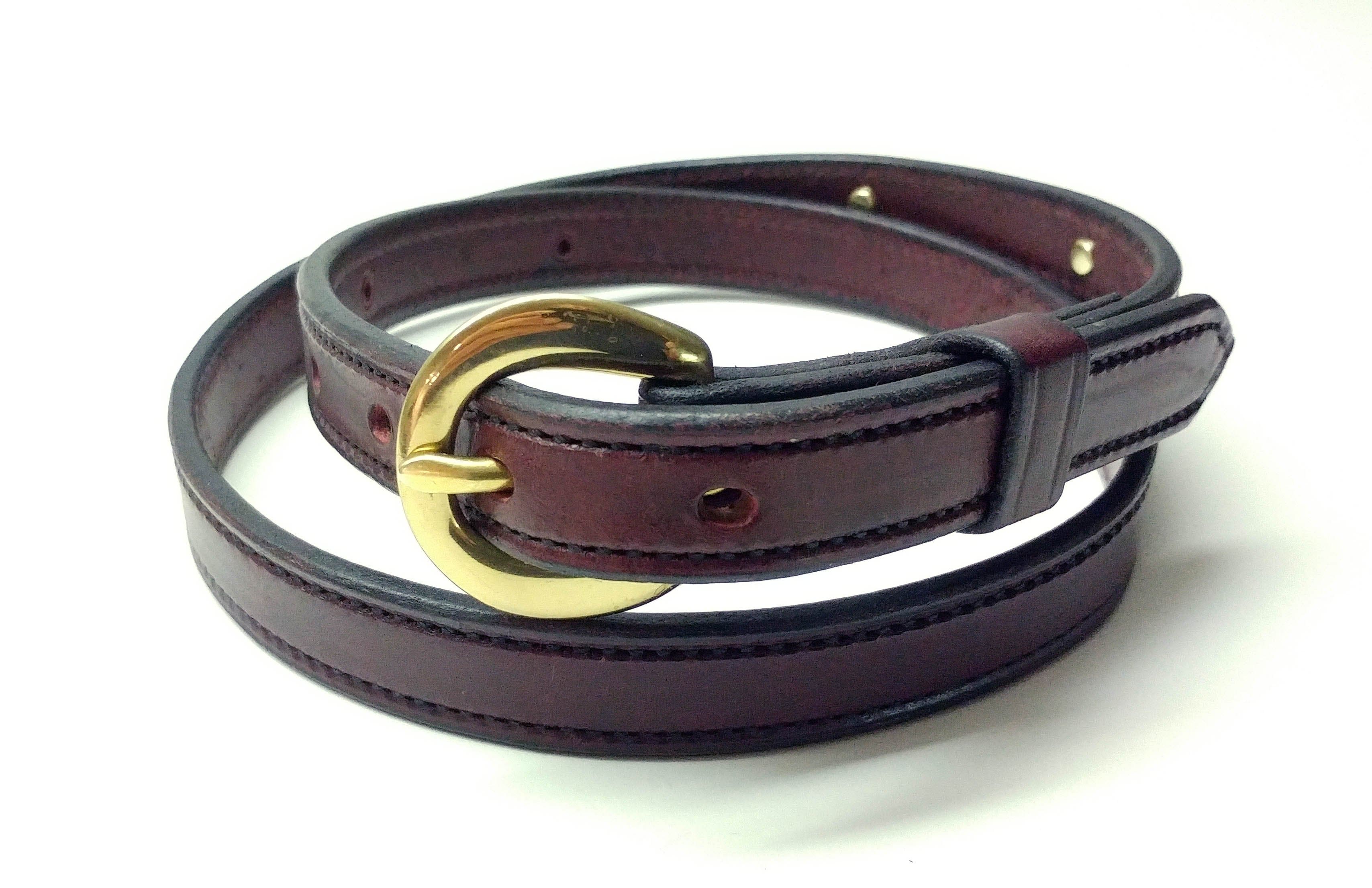 Equestrian Leather Belt With or Without Custom Engraved Solid Brass ...